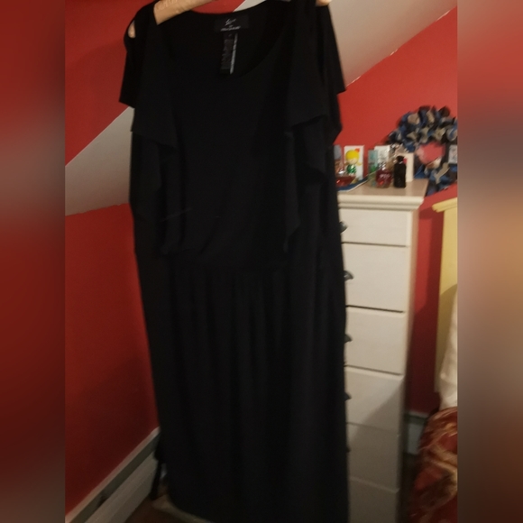 Lennie for nina Leonard 2xl beautiful midi classic black dress - Picture 2 of 3